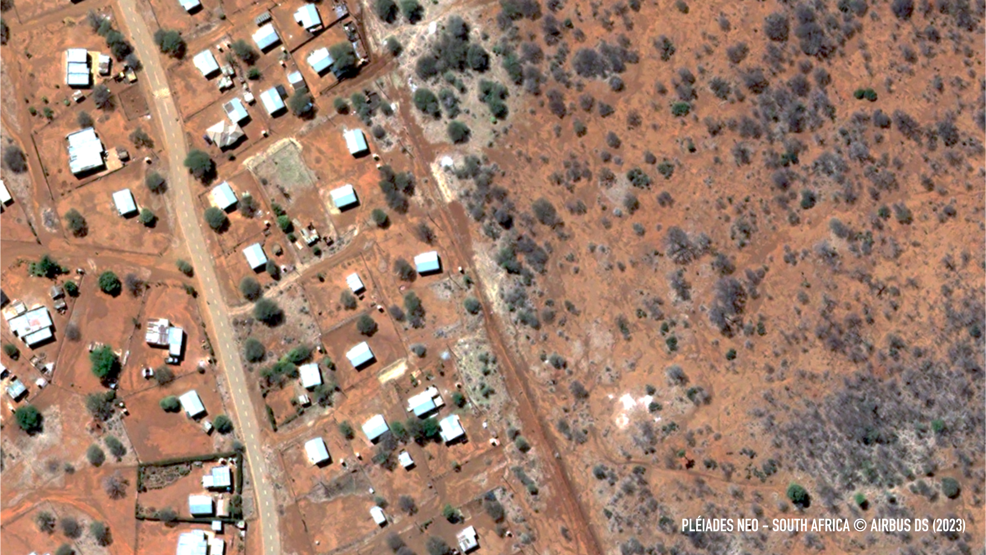 Sky View Of Villages Surrounding Madikwe Game Reserve (C) PLÉIADES NEO SOUTH AFRICA © AIRBUS DS (2023)